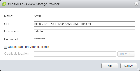 New Storage Provider Details