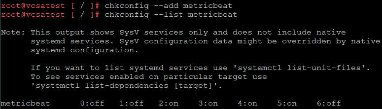 Adding MetricBeat as a service and confirming